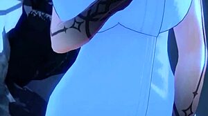 I’m obsessed with Arlecchino in this wild anime hentai scene. Can’t stop watching her moves!