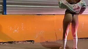 Young Argentinian girl gets naked in public and at her friend’s house