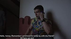 Sofi Goldfinger's shaved pussy licked and fingered to cumshot.