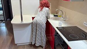 Big Ass Mature Stepmom Gets Unexpected Anal Dick Thrust!