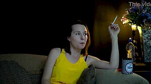 Sucking Cigarette While Staring Voyeuristically