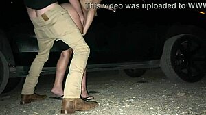 Watch this pregnant wife get creampied outdoors?