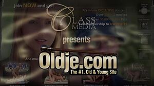 Super-hot blonde enjoys Christmas with old man