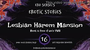 Lesbian harem mansion: Achieve orgasm with erotic audio!