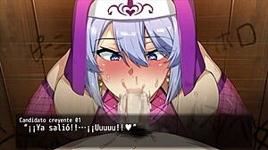 Watch this big-ass party slut suck monster cock in anime