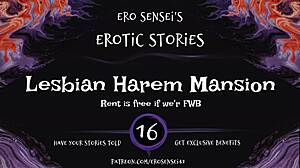 Lesbian harem mansion: Achieve orgasm with erotic audio!
