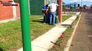 Danna Hot Begs For Cock From Two Fat Guys And Gets Fucked In The Street!