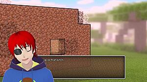 Girl receives golden bikini in horny parody game