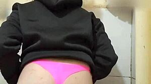 Safada in Thong Panties Showing Off Her Ass