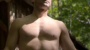 Steamy British Worker Joins Gay Couple In Rough Forest Fuck Train