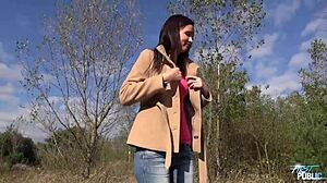 I had a wild outdoor fuck with that perfect brunette slut