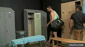 What happens in the gay locker room with Rego Bello?