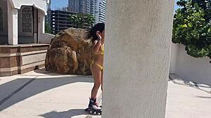 bound pretty prostitute rides cock in bedroom bondage casting