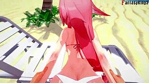 Yae Miko Bikini Sex on Beach Genshin Impact