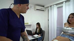 Sara blonde fucking her patient hard? Doctor not watching!