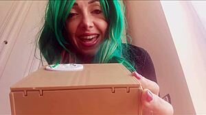 Mommy's huge tits spill from panties as giantess slut teases upskirt spell