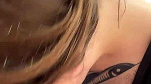 hot canadian blonde deep-throats, rims, and swallows cum