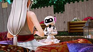 Curvy hotties tease in Harem Hotel 406 with big assets.