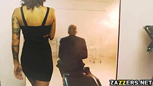 Doctor, you're ripping my clothes for anal? Nurse striptease leads to assfucking.