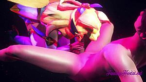 League of Legends Hentai: Ahri Star Guardian in Hard Sex Scene