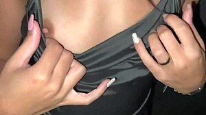 Skinny girl with small waist gets slapped in swinger group, everyone aroused except husband.