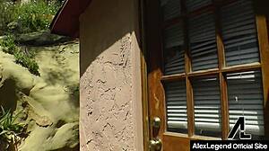 jodi taylor gets nailed by alex legend in the backyard!