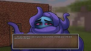 Girl receives golden bikini in horny parody game