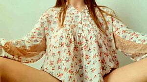 young student shoots video on phone