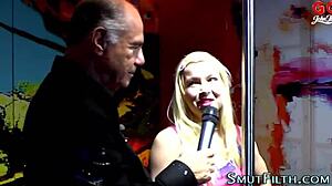 Euro hoe subtly swallows spunk in bizarre blowbang