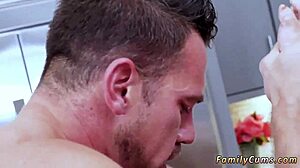 i fuck cute army boy and facial him with busty stepmom