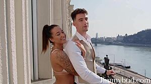 catia soares loves exhibitionism, sucking cock on my balcony