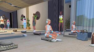 lustful lesbian sluts having dirty sex in the gym 😈