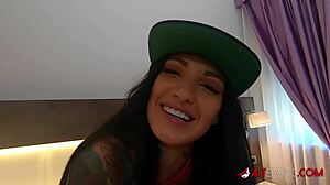 Tattooed Bombshell Adel Asanti Sucks Big Cock!