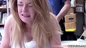 i caught this pretty blonde teen shoplifting and she paid with her pussy