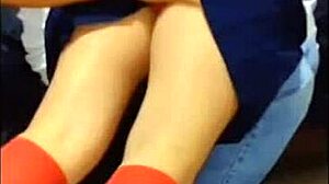 Watch this cute young student get her skirt lifted and ass fucked in homemade amateur scene