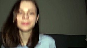 Netflix night gone wild! Girlfriend deepthroats monster cock