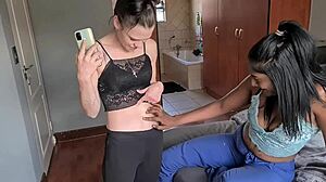 comparing my dark navel with a skinny white milfs outie navel mixed race extreme close up