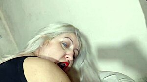 Waking up to a horny blonde mommy's blowjob.