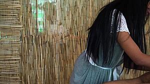 novinha babi gives footjob massage with cumshot