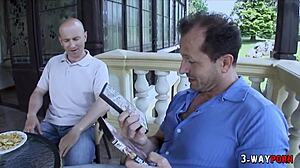 Watch This Babe Endure Double Penetration and Anal in a Wild Threesome, Finishing with Facial