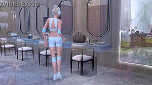 lustful lesbian sluts having dirty sex in the gym 😈