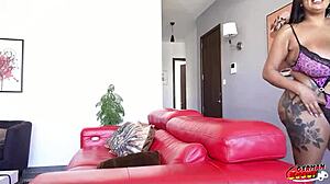 yo, can ya believe it? curvy german latina with huge natural tits picked up for casting bang!