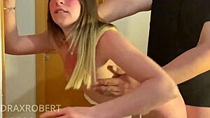 Young girl sucks and fucks fat boss for vacation days