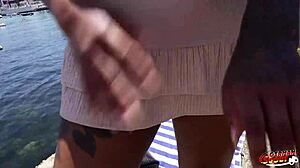 yo, can ya believe it? curvy german latina with huge natural tits picked up for casting bang!