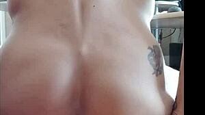 Intense anal fucking with huge plug leads to massive ejaculation!