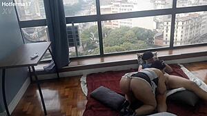 Watch me fuck the big ass maid Kitty publicly!