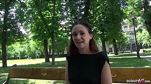 German Scout Seduces Skinny Teen Gina For A Hardcore Fuck After College?