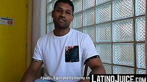 damian moreno rims lucas perez's meaty asshole before bareback penetration with monster cock