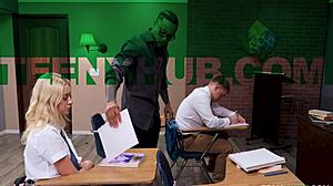 Is A Storm Brewing? Skyler Storm Gets Blowjob From Eddie Jaye And Joshua Lewis