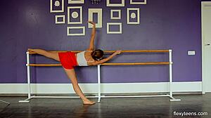 yanna performs naked gymnast poses